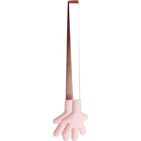 Silicone Mini Tongs Serving Tongs Cooking Tongs Small Kids Tongs for Serving Food Cooking Appetizers Ice Cube Fruits Sugar Pink Palm Shape