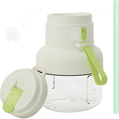 1 unité extracteur de jus portable, 850 ml, 12 lames acier inoxydable, blanc, idéal pour voyage et bureau (1/4)