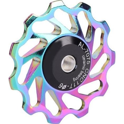 Galets de dérailleur arrière en céramique pour VTT, roulements de transmission, accessoire de cyclisme, coloré - 11 dents (1/5)