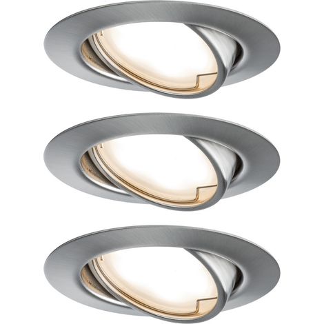 Paulmann 93421 Base Einbauleuchte 3er Set LED LED 15 W Eisen (gebürstet) (1/5)