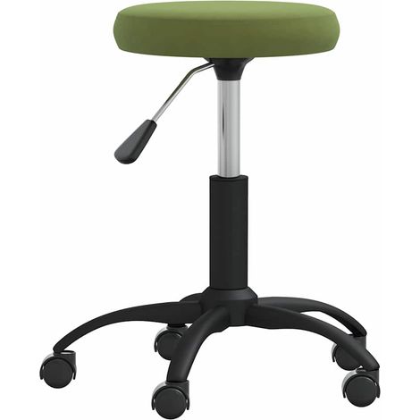vidaXL Taburete de masaje terciopelo verde claro (1/2)