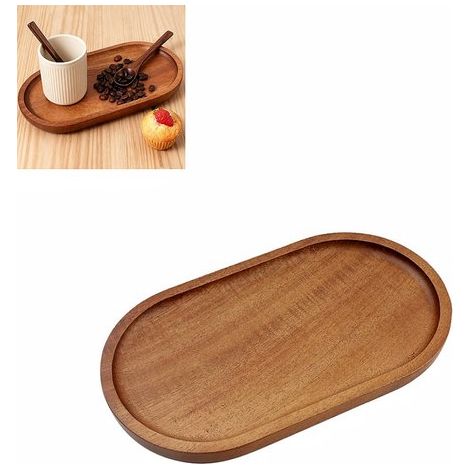 Serviertablett und Mini-Brett aus Akazienholz (19 x 10,5 x 1,5 cm) (1/4)