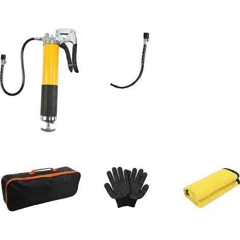 Pistolet à graisse, capacité de 400CC, kit complet avec accessoires, Ensemble de 14 pièces (1/2)