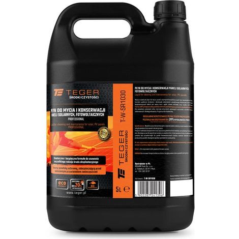 Liquido professionale per la pulizia e la manutenzione di pannelli solari e fotovoltaici 5 l / teger (1/2)