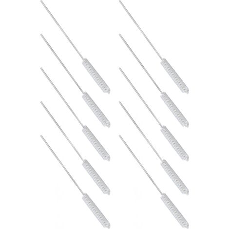10 pièces Brosses de Nettoyage pour Aides Auditives, Nylon Durable pour Tubes, Kit d'Entretien Professionnel (1/5)