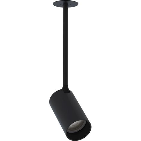 Strahler Metall verstellbar B: 12,5 cm Schwarz GU10 rund Modern Spot (1/2)