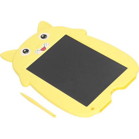 Tableau d'écriture enfant éducatif ardoise magique effaçable réutilisable forme chiot coloré LCD dessin garçons filles jaune (1/5)