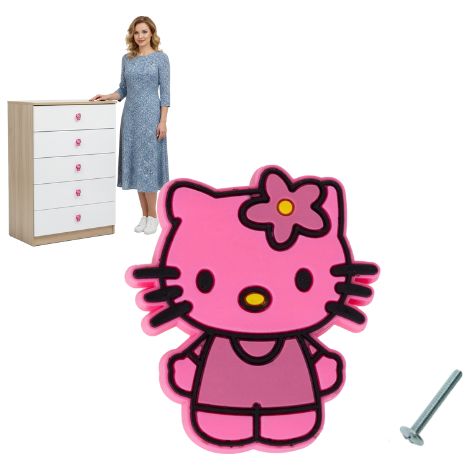 Pomello in silicone per mobili per bambini, gattino, GATTO, micio, bambino, AKS
