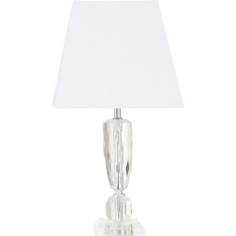 Premier Housewares Table / DeskReading Lamp/ Lamps With White Fabric Shade/ Tapered Design/ Led Desk Lamp/ Study Lamp For Hallway / Office / Study Room 23 x 43 x 23 (1/4)
