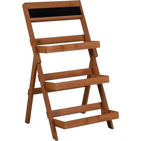 Scaffale Portavasi Espositore Porta Vaso Fioriera Piante Fiori Legno 3 Ripiani (1/5)
