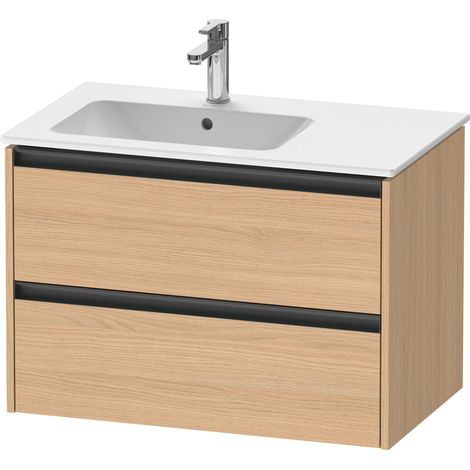 Duravit Ketho.2 bâti-support pour lavabo suspendu, 2 tiroirs,