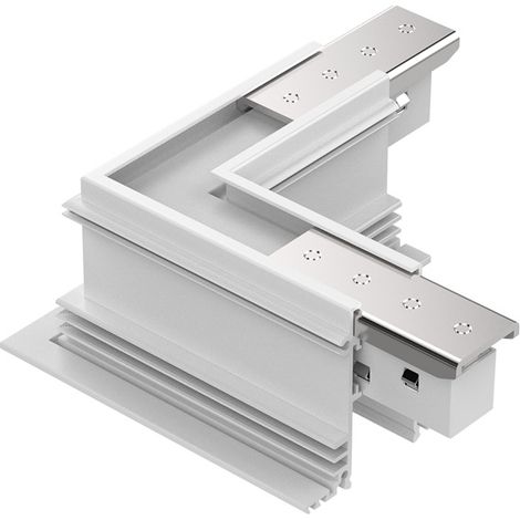 Connettore Incasso Orizzontale Elettrificato On-Off Ego Alluminio Bianco