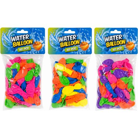 Set mit 60 bunten Wasserballons
