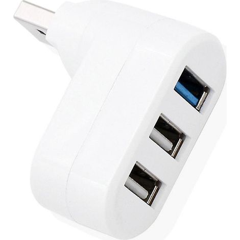 Hub USB 3 ports, répartiteur USB 3.0, station d'accueil pour ordinateur portable, rallonge incluse dans une sacoche (1/4)