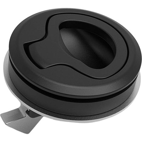 Verrou de pont de bateau noir avec traction affleurante, verrou de traction rond pour ferrures de porte de pont de bateau marine (1/5)