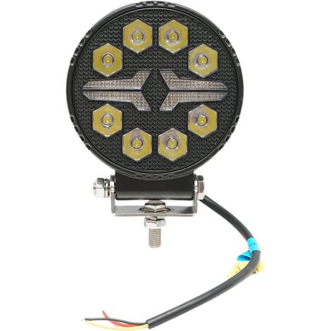 Proiettore LED rotondo con DRL 9-36V, 20W bianco-giallo, corpo in alluminio 108x108x40mm IP68 Breckner Germany (1/5)