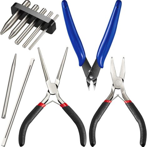 Kit de 10 pièces métalliques pour assembler un puzzle 3D à monter soi-même : outils, étiquettes, aide au pliage de cylindres et de cônes. (1/3)