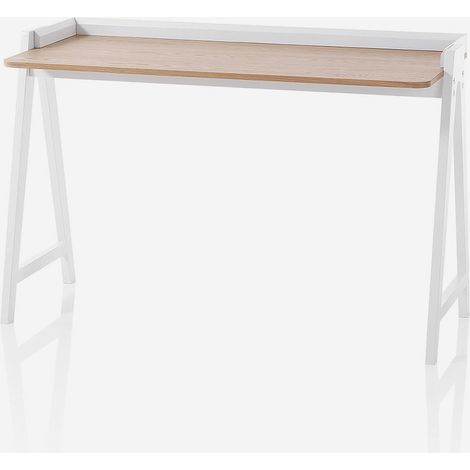 Scrivania ufficio in mdf con piano ampio 123x54 Boston - Bianco (1/3)