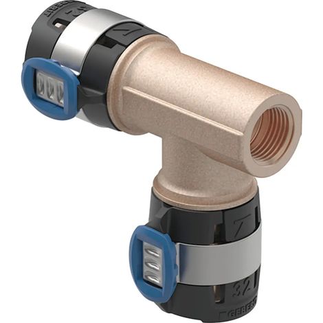 Geberit FlowFit té avec filetage femelle latéral : d=32mm, Rp=1/2″, 620353001