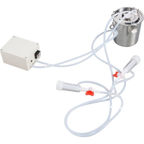 Machine à traire les chèvres avec seau de 3 L en acier inoxydable 304, batterie de 3000 mAh, prise américaine 100-240 V. (1/5)