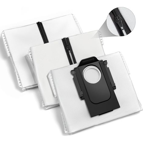 Wiederverwendbare Staubbeutel für Roborock S8+/S8 Pro Ultra/S7 MaxV Ultra/S7 Pro Ultra/Q8 Max+/Q7 Max+/Q7+/Q7 M5+/Q5 MAx+/Q5 Pro+/Q5+ Staubsauger Absaugstation Beutel Ersatzkit (3 Stück)