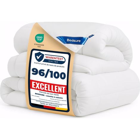 Couette 220x240 450 g/m² Douillette - Couette 2 en 1 pour 4 Saisons (1/5)