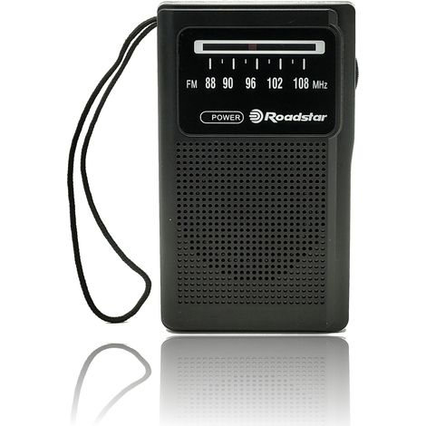 Roadstar TRA-1230BK Radio Portátil FM Analógica, Funciona a Pilas, Toma de Auriculares Transistor Pequeño y Ligero  Negro (1/5)