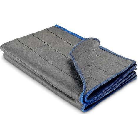 Lot de 3 chiffons à vitres professionnels en microfibre 400 g/m² pour un nettoyage sans traces des vitres et des surfaces vitrées - Extrêmement absorbants, non pelucheux, 50 x 40 cm (1/5)