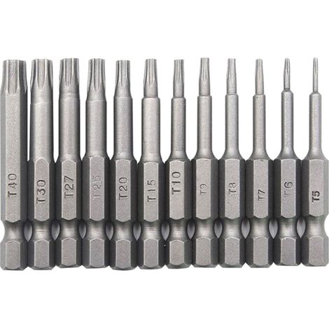 Tournevis magnétique professionnel avec embouts Torx T5-T40 de 50 mm (1/4 pouce)-AquaForge (1/5)