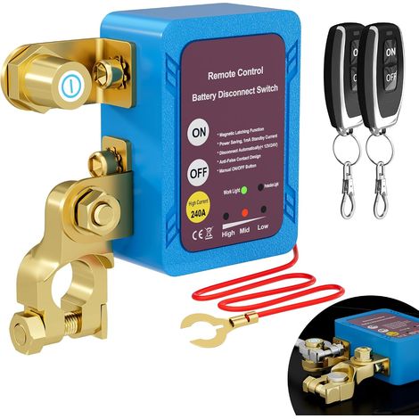 12V/24V 240A Remote Battery Disconnect Switch,  Automatic Power Cut-off Switch,  Remote Control Switch,  Superior Installation (1/5)