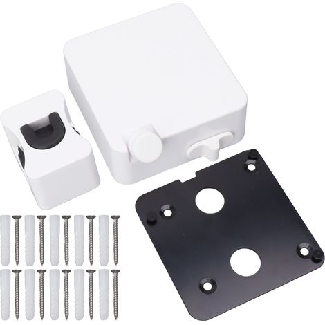 Corde à linge rétractable en acier inoxydable 304 robuste, réglable pour séchage, modèle 9026W blanc (1/5)