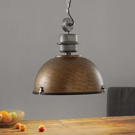 [NEUWERTIG] B-Ware Steinhauer Hängeleuchte Bikkel XXL LED Pendelleuchte Lampe dimmbar braun 52cm (1/2)