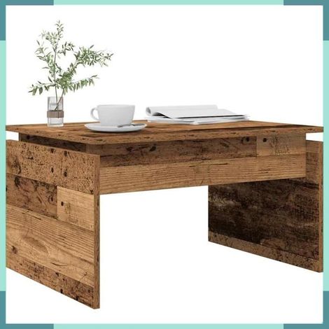 856628 Table basse vieux bois 68x50x38 cm bois d'ingénierie (1/5)