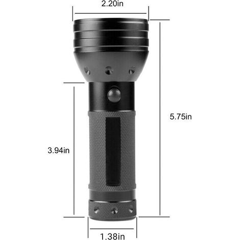 UV-Schwarzlicht-Taschenlampe, 51 LEDs, 395 nm, Aluminium