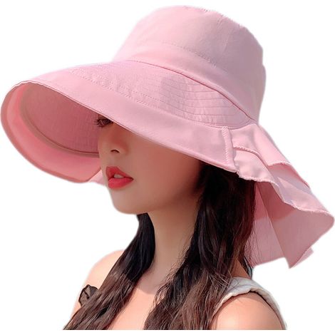 Chapeau De Soleil - Bord Large Avec Rabat Cou - Protection UV Légère Et Respirante - Pour Pêche Randonnée Jardinage - 1 Pièce (1/5)
