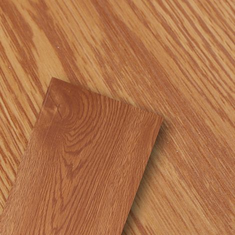 Randaco Listelli adesivi per pavimenti in PVC - Confezione da 21 listelli vinilici autoadesivi - 3 m² - Rovere classico caldo (1/5)