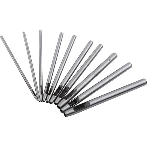 Perforatrice à cuir DIY - Perforatrice ronde pour ceintures (0,5-5 mm) - Kit de 10 pièces (1/2)