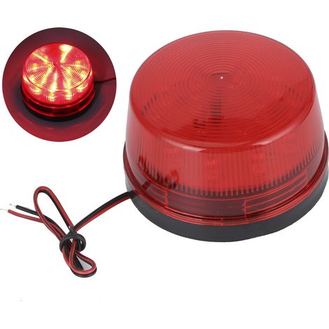 12V LED-Notwarnleuchte mit Blinklicht, rote Linse, für Wohnmobil, LKW, Wohnwagen, wasserdichte Warnleuchte (1/5)