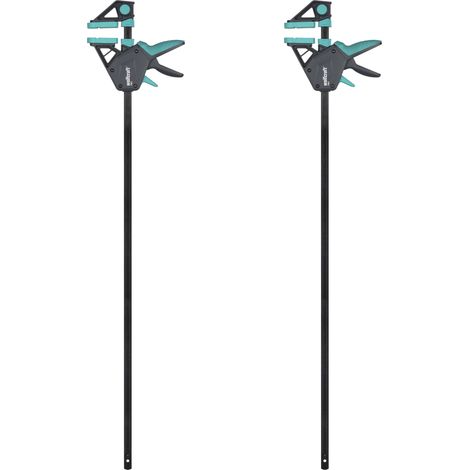 wolfcraft - Kit de 2 Serre-Joints à une main PRO - Ouverture jusqu'à 915 mm - Force de serrage max. 150 kg - réf. 8678060