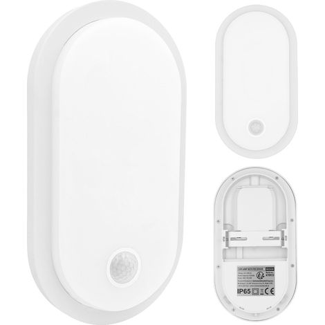 MACLEAN APPLIQUE MURALE LED AVEC CAPTEUR PIR, 10/15/18 W, IP65, 3000-6000 K (BLANC) MCE534 W