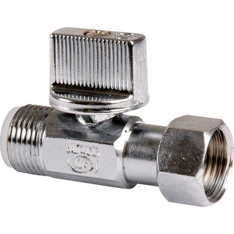 Robinet D'arrêt - Boisseau À Bille Droit - Raccord Mâle-femelle 3/8 Pouces - Étanchéité Renforcée - Manette Abs - 1 Pièce (1/2)
