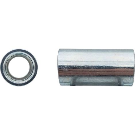 500 Manchons Cylindriques M6 x 20 mm - Zingué blanc - D-Work