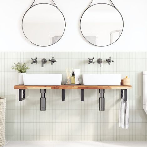 Maison Exclusive - Piano da Bagno Finitura a Olio 160x40x4 cm in Legno di Acacia