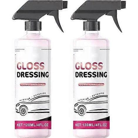 Lot de 2 produits de lustrage - Rénovateur pour plastiques, garnitures et pneus - Ravive les plastiques ternis (1/4)