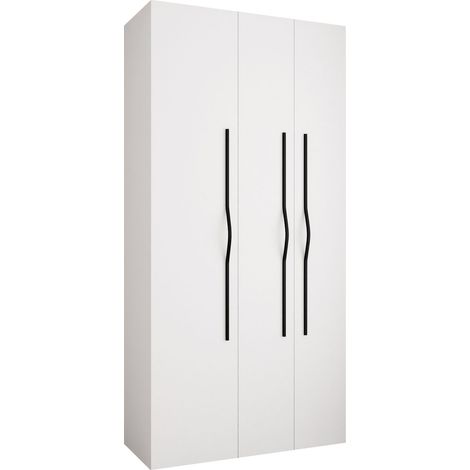 Armoire Hartford 563, Blanc, 246x120x42cm, Portes d'armoire: Avec des charnières, Nombre d'étagères: 0 (1/5)