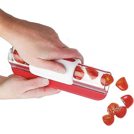 Roter Obst- und Gemüseschneider, dekoratives Küchenutensil – 20 x 7,5 x 7 cm (1/5)