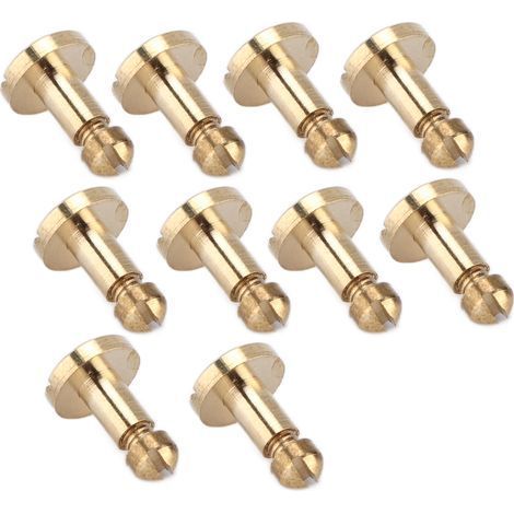 10 Paar robuste DIY-Buchbinderschrauben, einfach zu montieren und zu demontieren, für Leder, 6,5 x 7 mm Register. (1/5)