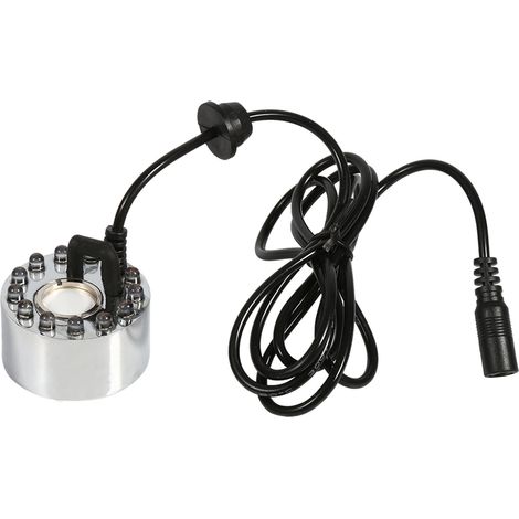 Umidificatore a ultrasuoni da 24 V con funzione di cambio colore, adattatore USA 100-240 V e fontana nebulizzatrice.