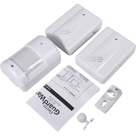 Sistema di allarme wireless sicuro con rilevatore di movimento, campanello di allarme per la sicurezza domestica, allarme per vialetto, installazione wireless, campanello acustico, (2 (1/5)