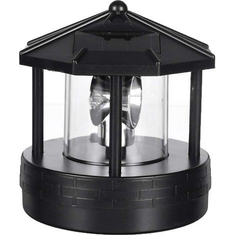 Phare LED rotatif, lampe solaire de jardin, cour, pelouse, étanche, décoration rétro, cadeau exquis pour jardin, terrasse, cour, pelouse, décoration d'intérieur (1/4)